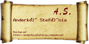 Anderkó Stefánia névjegykártya